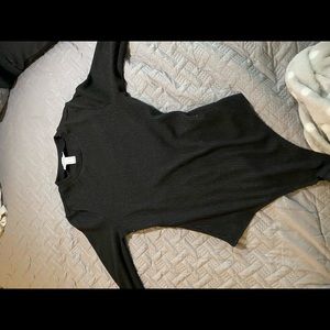 black long sleeve ribbed body suit size small